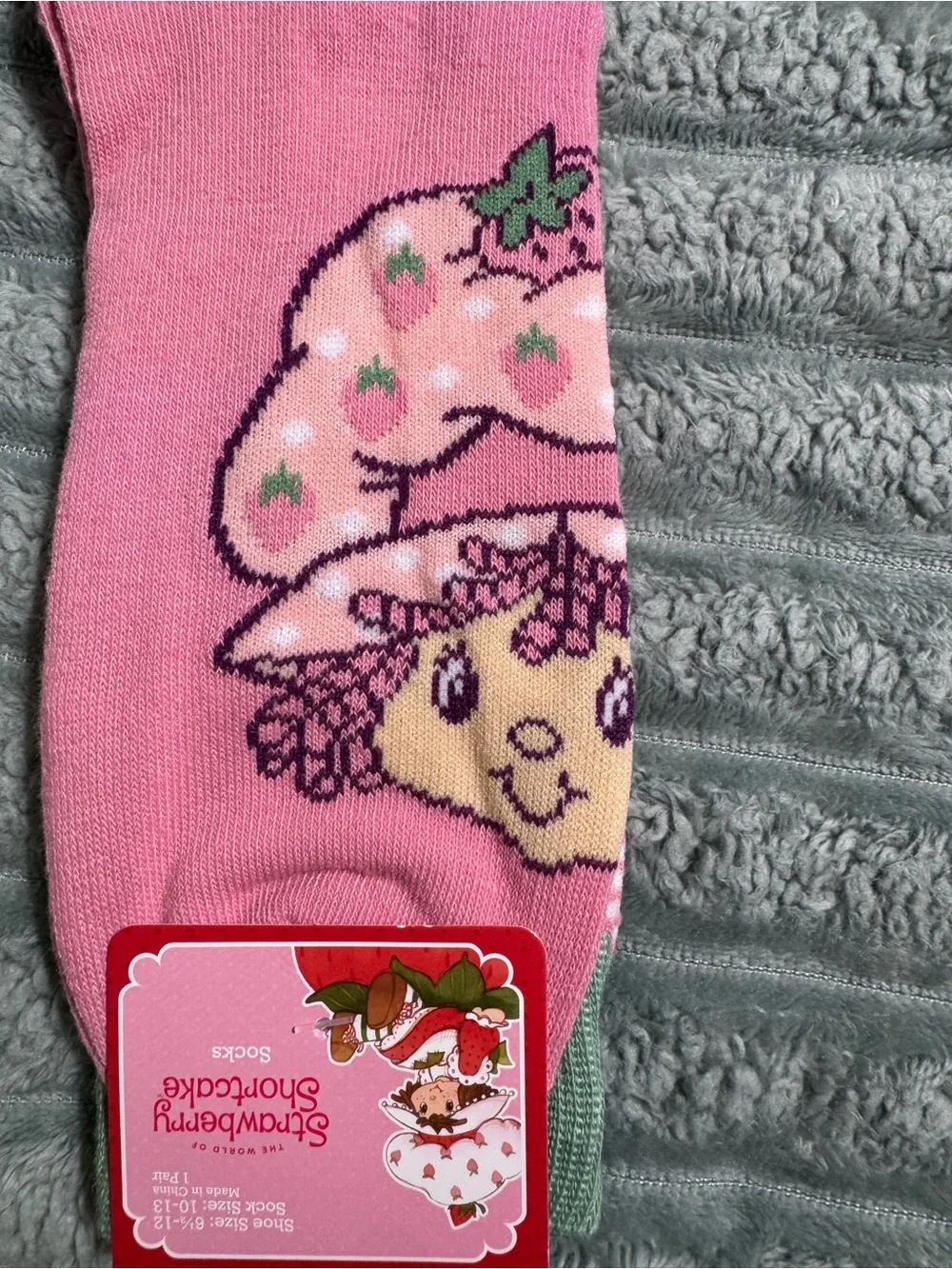 NWT Strawberry Shortcake Pink Graphic Crew Socks